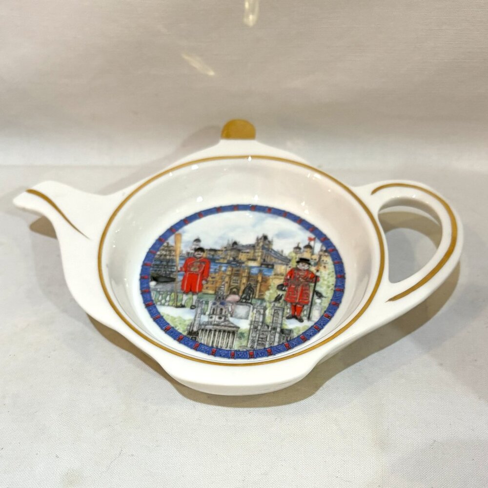 James Sadler Porcelain Heritage Collection Thameside Teabag Holder Spoon Rest